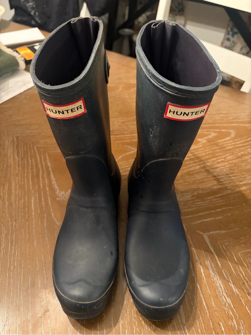 Hunter Woman Navy Blue Tall Rain Boots